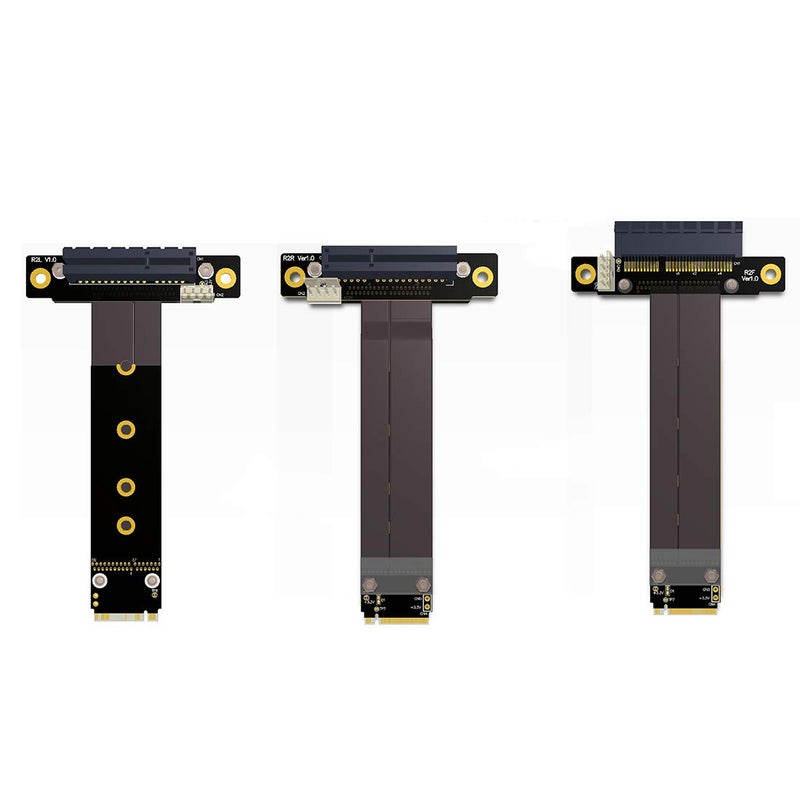 ADT-LINK Riser PCIe X4 3.0 PCI-E 4X to M.2 NGFF NVMe M Key 2280 Riser Card Gen3.0 Cable M2 Key-M PCI-Express Extension Cord 32G/BPS (15CM,R42SF) - Image 4